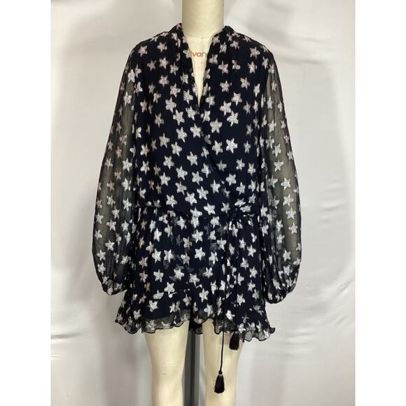 Rococo Sand 'Vega' Short Black Long Sleeve Dress Size S - Picture 2 of 4